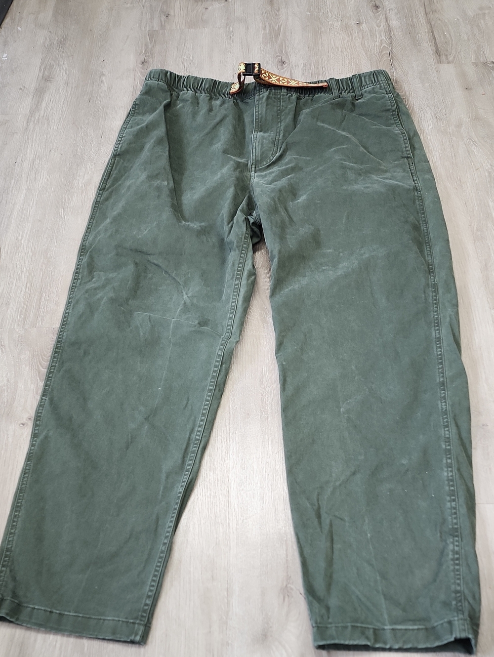 Stoic Army Green Elastic Waist Pants
